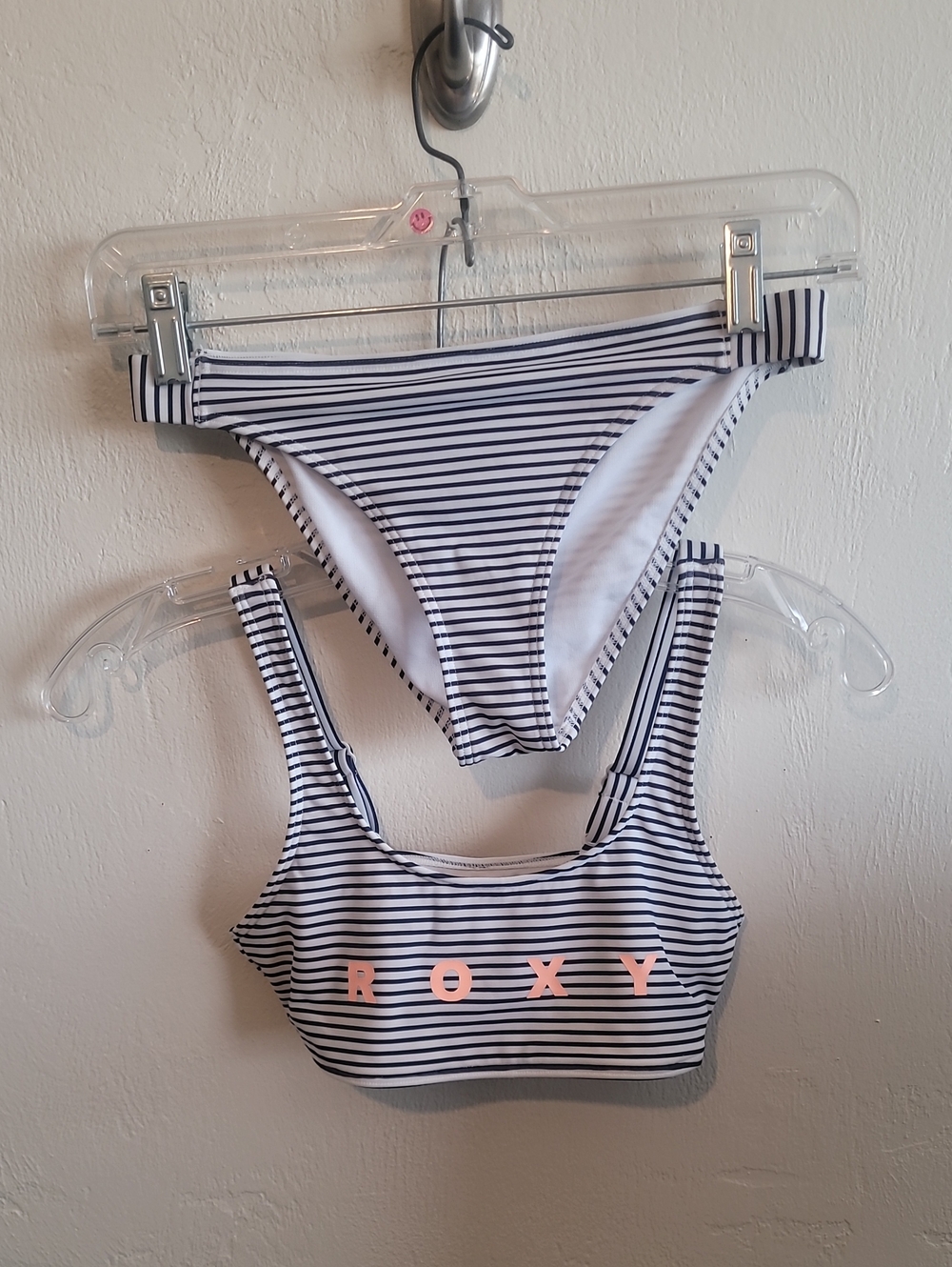 Roxy Navy & White Stripe Bikini Set - Roxy